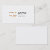 Weißes berufliches schlichtes elegantes wirkliches visitenkarte (Vorne/Hinten)
