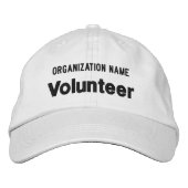 Weißes besticktes, freihändig verlegbares Cap Bestickte Baseballkappe (Vorderseite)