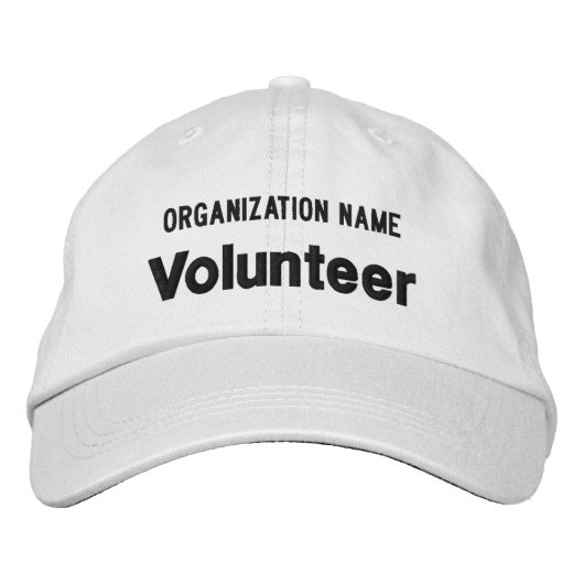 Weißes besticktes, freihändig verlegbares Cap Bestickte Baseballkappe (Vorderseite)