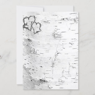 Weißes Birch Bark Rustikales Herz-Leere Papier