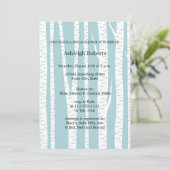 Weißes Birkenbaum-Brautparty Einladung (Stehend Vorderseite)