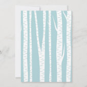 Weißes Birkenbaum-Brautparty Einladung (Rückseite)