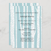 Weißes Birkenbaum-Brautparty Einladung (Vorne/Hinten)