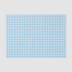Weißes Blatt auf weißem, blauem Gewebe Seidenpapier