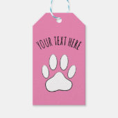 Weißes Blatt Drucken Benutzerdefinierter Text rosa Geschenkanhänger (Vorderseite)