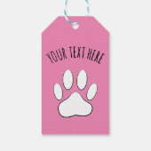 Weißes Blatt Drucken Benutzerdefinierter Text rosa Geschenkanhänger (Rückseite)