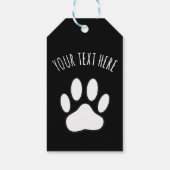 Weißes Blatt Drucken Benutzerdefinierter Text Schw Geschenkanhänger (Rückseite)