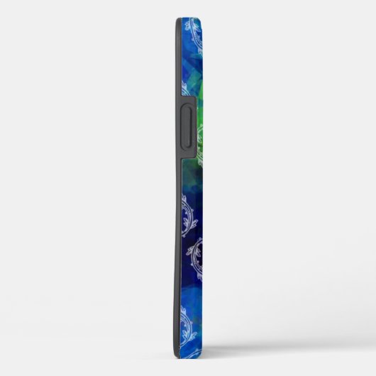 Weißes Blatt über dem Rainbow-Gewebe Case-Mate iPhone Hülle (Rückseite / Rechts)