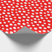 Weißes Blatt zum roten Wrapping Paper Geschenkpapier (Ecke)