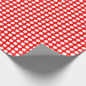 Weißes Blatt zum roten Wrapping Paper Geschenkpapier (Ecke)
