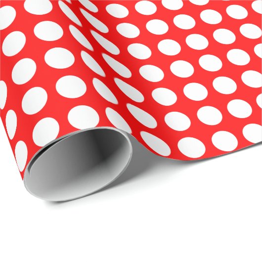 Weißes Blatt zum roten Wrapping Paper Geschenkpapier (Rolleneckpunkt)