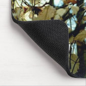 Weißes Blätter für Herbst Mousepad (Ecke)