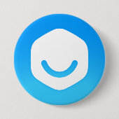 Weißes/blaues Abzeichen Button (Vorderseite)