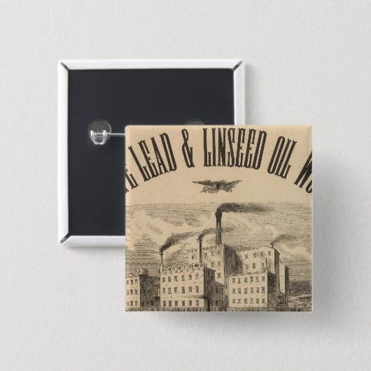 Weißes Blei und Ölarbeiten von Linsaaten Button (Vorne & Hinten)