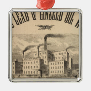 Weißes Blei und Ölarbeiten von Linsaaten Ornament Aus Metall