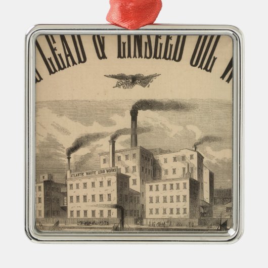 Weißes Blei und Ölarbeiten von Linsaaten Ornament Aus Metall (Vorne)