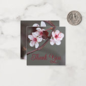 Weißes Blossom mit rosa Mitteilungskarte (Vorderseite/Rückseite Beispiel)
