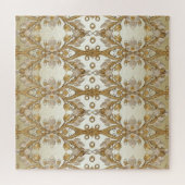 Weißes Blume Dekoratives Goldschau-Puzzle Puzzle (Horizontal)