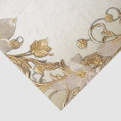 Weißes Blume-Dekorpapier Seidenpapier (Detail)