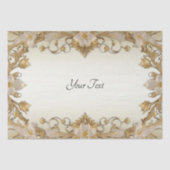 Weißes Blume-Dekorpapier Seidenpapier (Vorderseite)