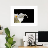 Weißes Blume-Poster Poster (Heimbüro)