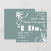 Weißes Blume Probe Abendessen Einladung (Vorne/Hinten)