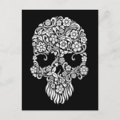 Weißes Blume- und Weindesign Postkarte (Vorderseite)