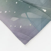 Weißes Blume Wasserfarbe Fleecedecke (Ecke)