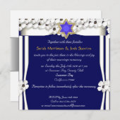 Weißes Blumen chuppah jüdische Hochzeit Einladung (Vorne/Hinten)