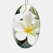Weißes Blumen Keramikornament (Links)