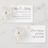 Weißes Blumen Visitenkarte (Vorne/Hinten)