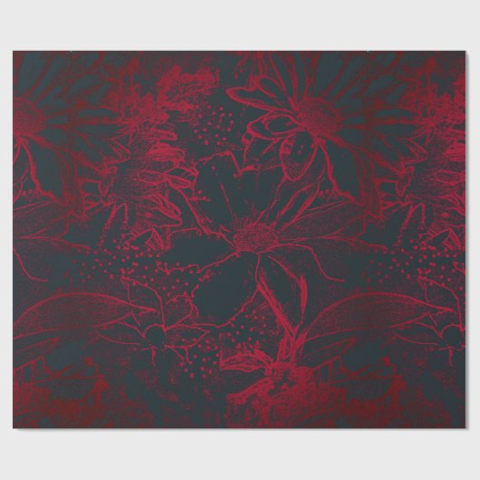 Weißes Blumenbündel Transparent - Illusion Geschenkpapier (Flach)