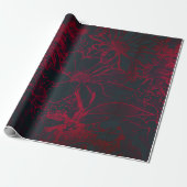 Weißes Blumenbündel Transparent - Illusion Geschenkpapier (Ungerollt)