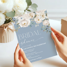 Weißes, blumenfarbenes, blaues Brautparty