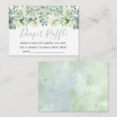 Weißes Blumenkohl-Babydusche Windelwanne Windelwan Begleitkarte (Vorne/Hinten)