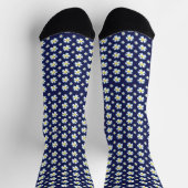Weißes Blumenmuster Thunder_Cove  Socken (Oben)
