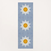 Weißes Blumenmuster Yogamatte (Vorderseite)