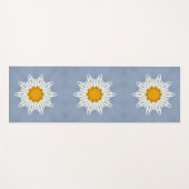 Weißes Blumenmuster Yogamatte (Vorderseite (Horizontal))