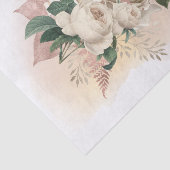 Weißes Blumenpapier aus Elfenbein Seidenpapier (Ausschnitt)