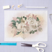 Weißes Blumenpapier aus Elfenbein Seidenpapier (Handwerk)