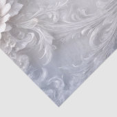 Weißes Blumenpapier, Geblüht Gewebe Seidenpapier (Detail)