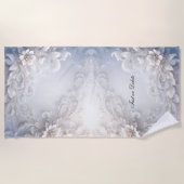 Weißes Blumenstrauß Geblüht Badetuch (Vorderseite)