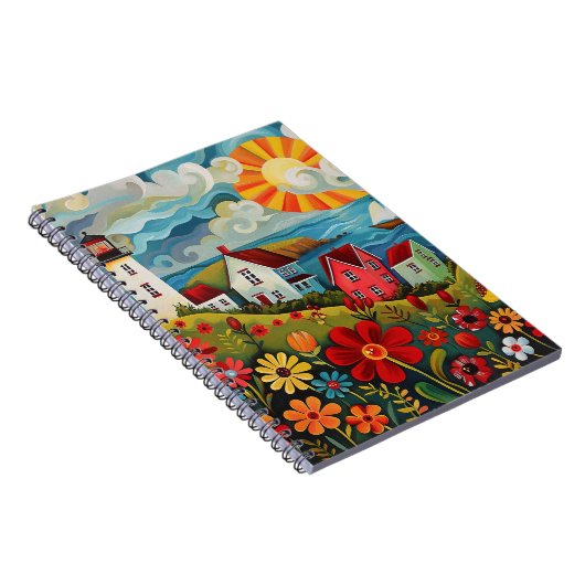 Weißes Blumenzelt Notizblock (Rechte Seite)