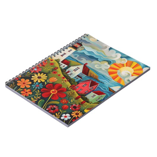 Weißes Blumenzelt Notizblock (Linke Seite)