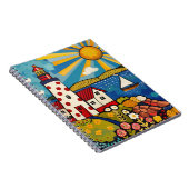 Weißes Blumenzelt Notizblock (Rechte Seite)