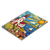 Weißes Blumenzelt Notizblock (Linke Seite)