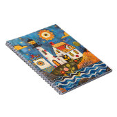 Weißes Blumenzelt Notizblock (Rechte Seite)