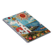 Weißes Blumenzelt Notizblock (Rechte Seite)