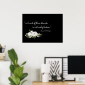 Weißes Blumenzelt Poster (Heimbüro)