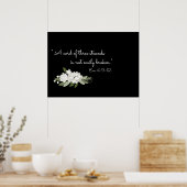 Weißes Blumenzelt Poster (Küche)